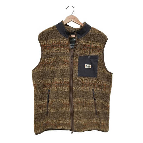 Howler Brothers Other - Howler Brothers Chisos Fleece Vest Mens Brown Size Large Full Zip Gilet